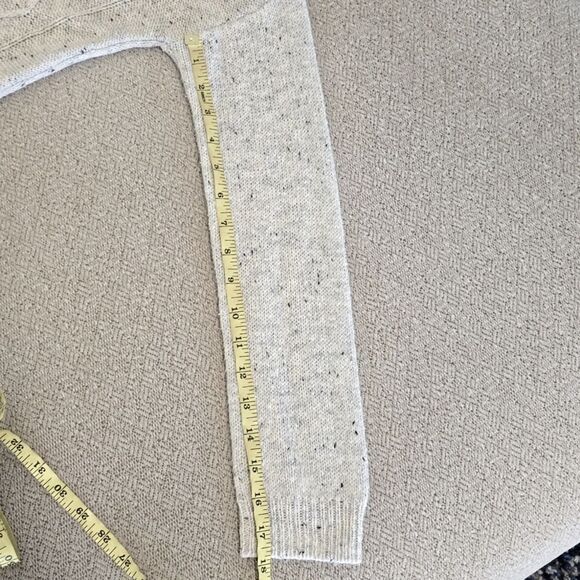 Roxy Light Gray Speckled Oversized Crew Neck Sweater - Size Small - Picture 9 of 12